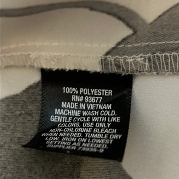 Worthington Monochrome Floral Long Sleeve Dress - Picture 9 of 9